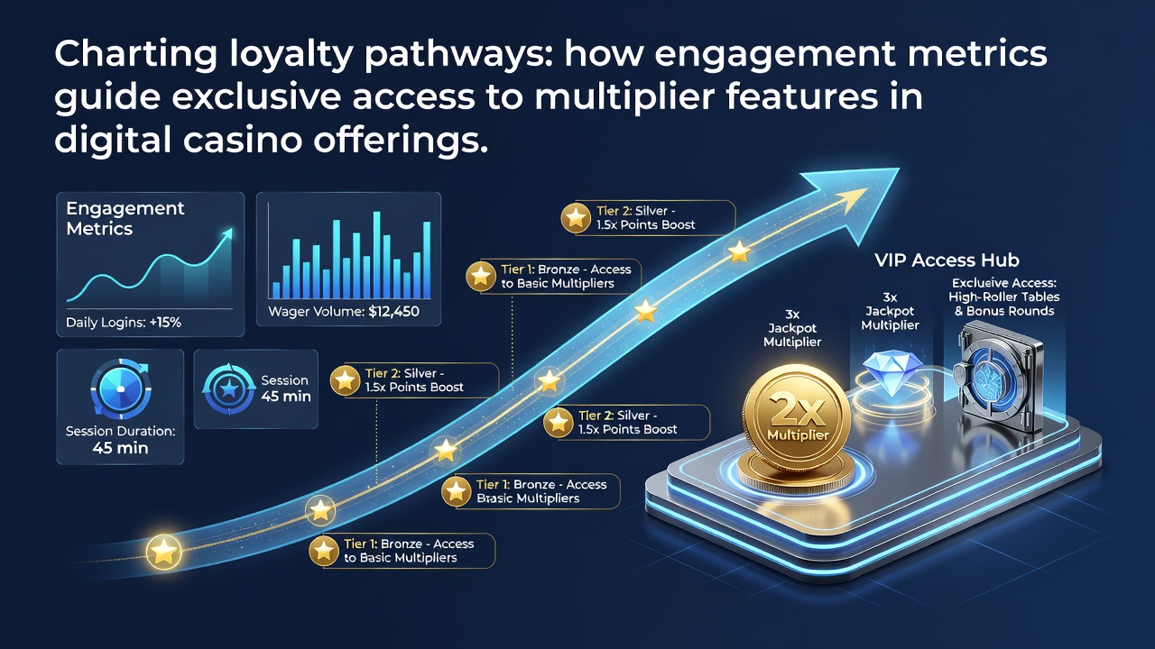 Dashboard showing player engagement metrics and loyalty pathways in digital casino platforms