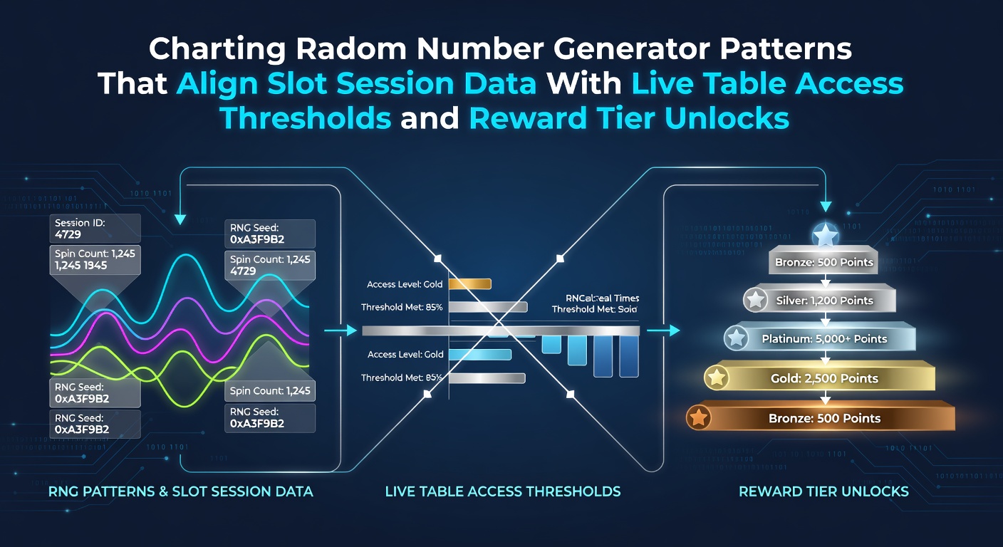 Visualization of RNG sequence mapping to player session metrics and tier progression charts