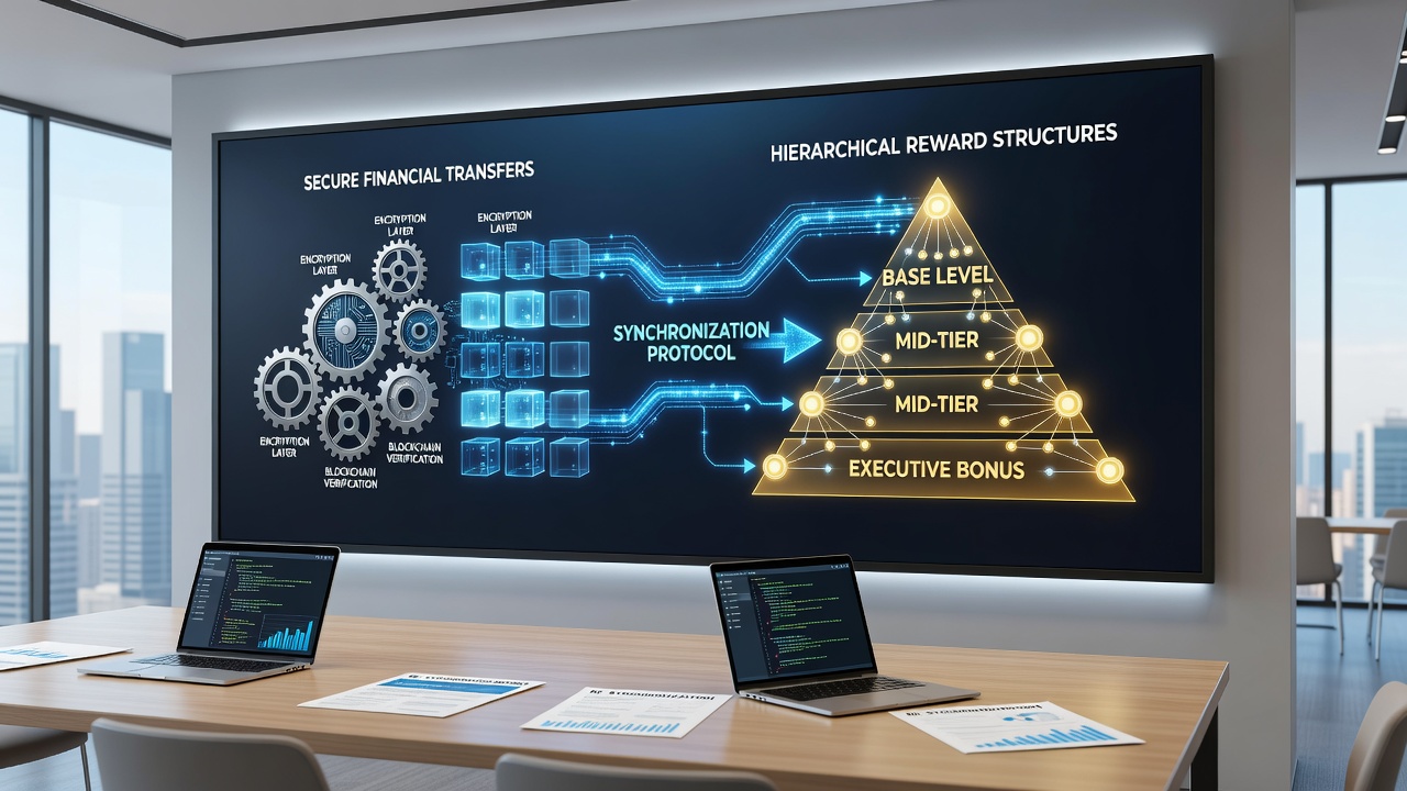 Real-time data flow between financial processors and reward hierarchy engines in gaming platforms