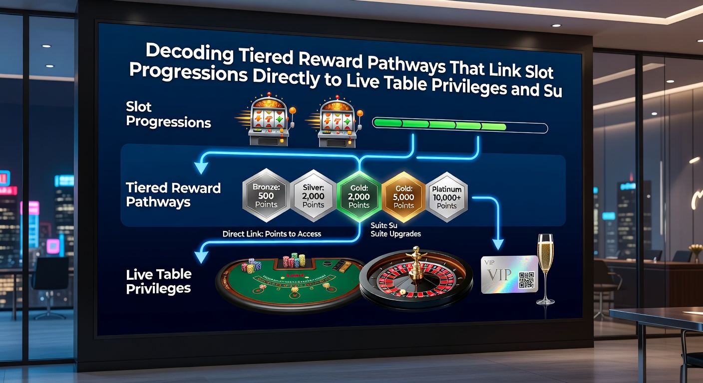 Casino floor layout illustrating seamless transitions between slot areas and live table sections enabled by tiered loyalty pathways