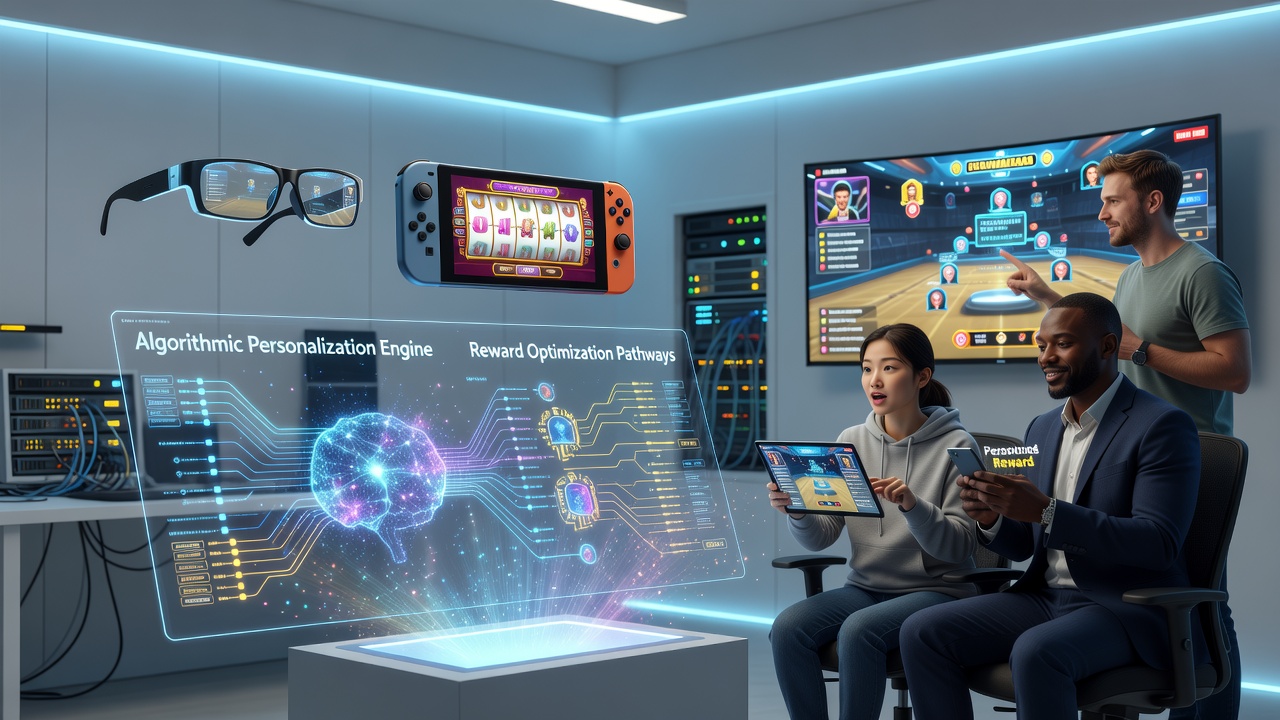 Algorithmic systems analyzing player data on mobile gaming interfaces