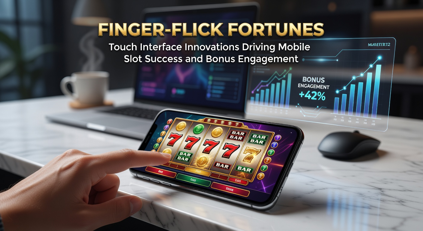 Player's finger swiping across a vibrant mobile slot screen, triggering a cascade of bonus symbols and wins