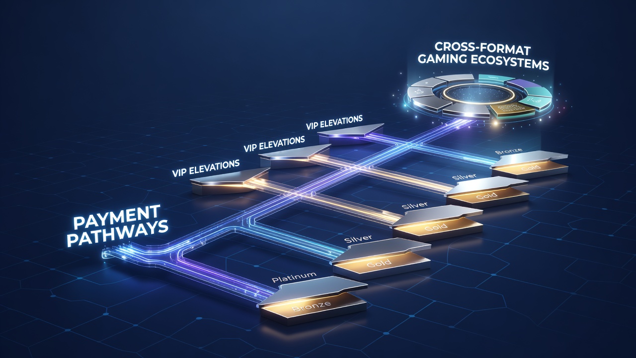 Diagram showing how different payment methods affect VIP point accumulation across mobile, desktop, and live dealer formats