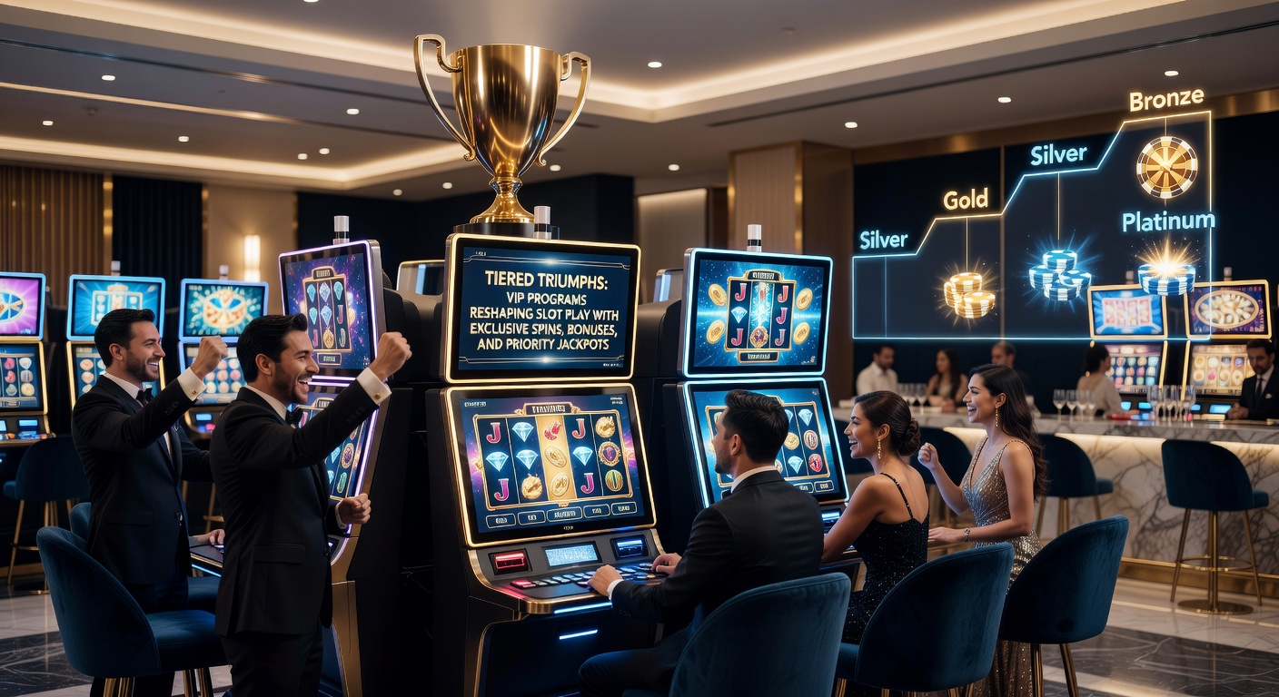 Close-up of a VIP slot player celebrating a priority jackpot win on a glowing progressive machine