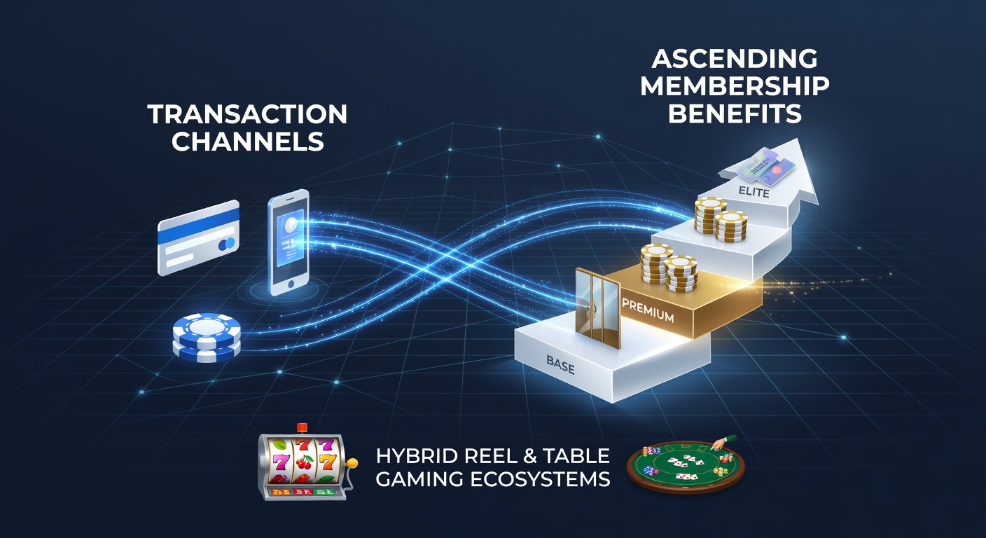 Hybrid reel and table gaming platforms showing integrated transaction flows and tiered membership pathways