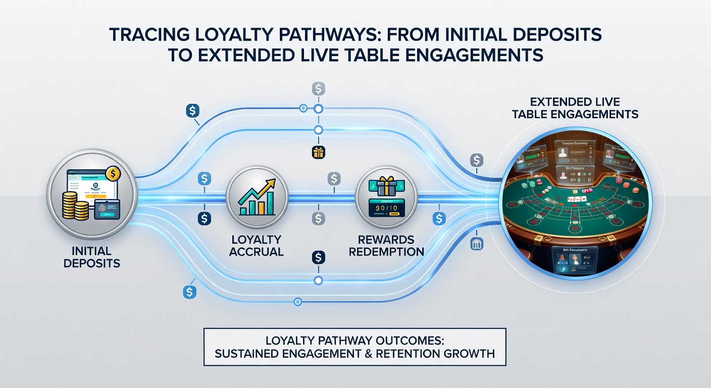 Live dealer tables integrated with loyalty tracking interfaces